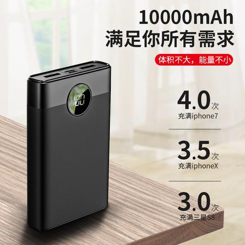 C双输出带圆形显示屏铝合金智能充电宝 一款融合创新与品质的移动电源